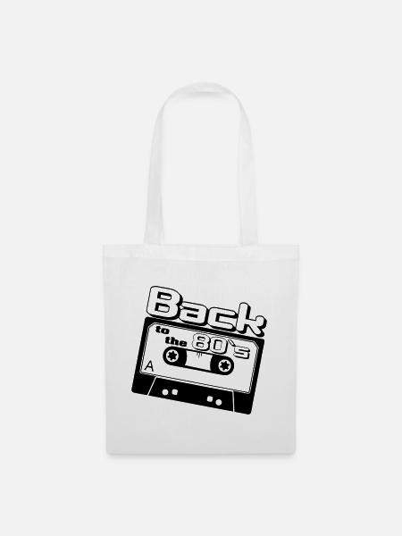 80er Party,Fun Shirt,Back to the 80s(25) - Stoffbeutel - Weiß