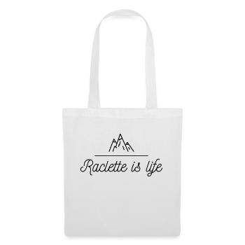 Raclette is life - Sac en tissu - blanc - Devant