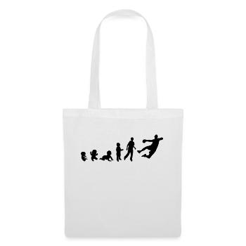 evolution homme human sport handball - Sac en tissu - blanc - Devant