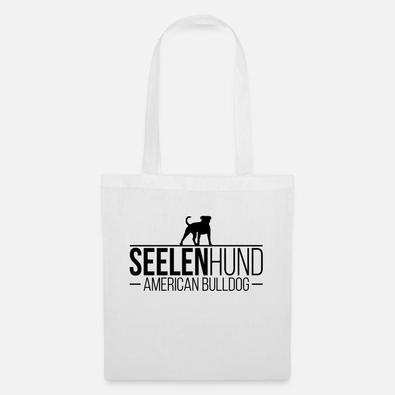 AMERICAN BULLDOG Seelenhund - Stoffbeutel - Weiß
