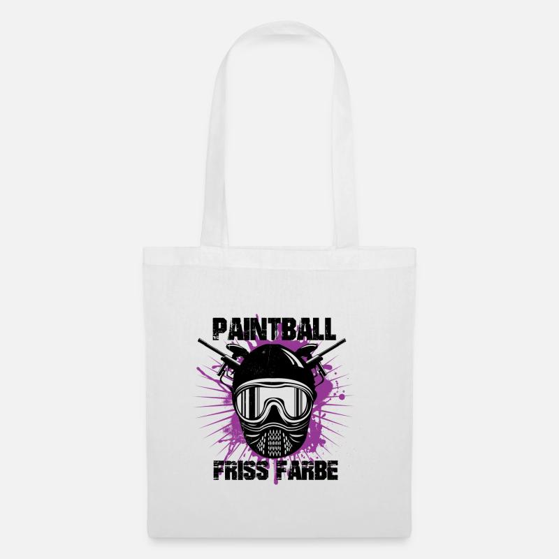 Paintball - Friss Farbe - Stoffbeutel - Weiß