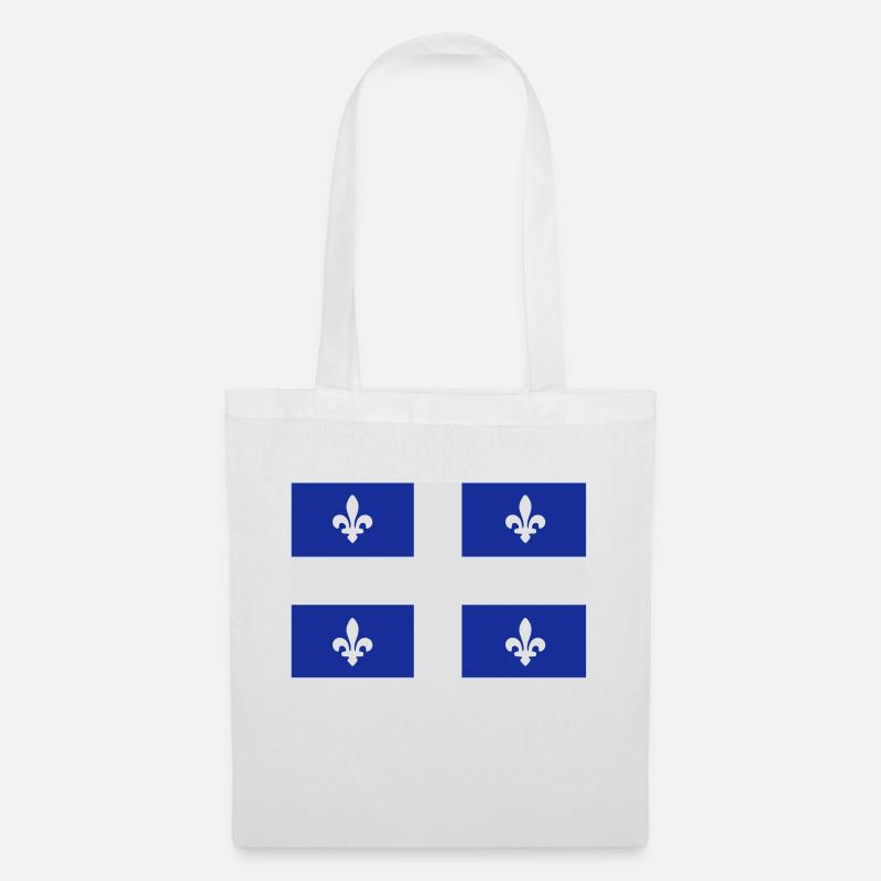 drapeau québec - quebec flag - Sac en tissu - blanc