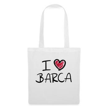 i_love_barca__f2 - Stoffbeutel - Weiß - Vorne