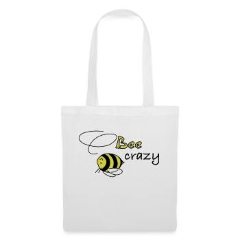 bee crazy - Stoffbeutel - Weiß - Vorne