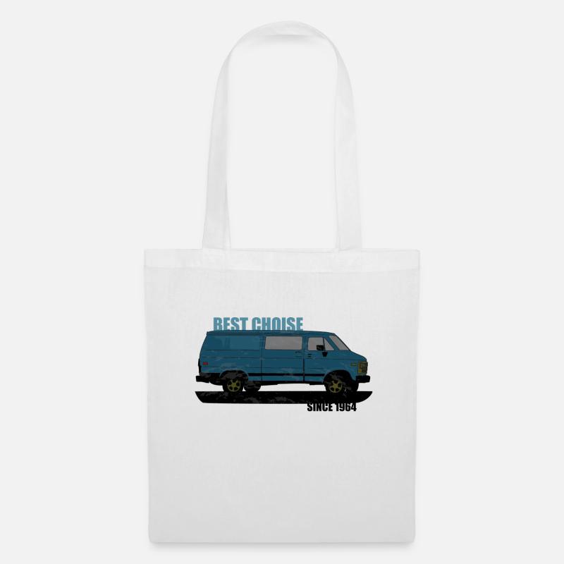 Van Auto Camping - Stoffbeutel - Weiß