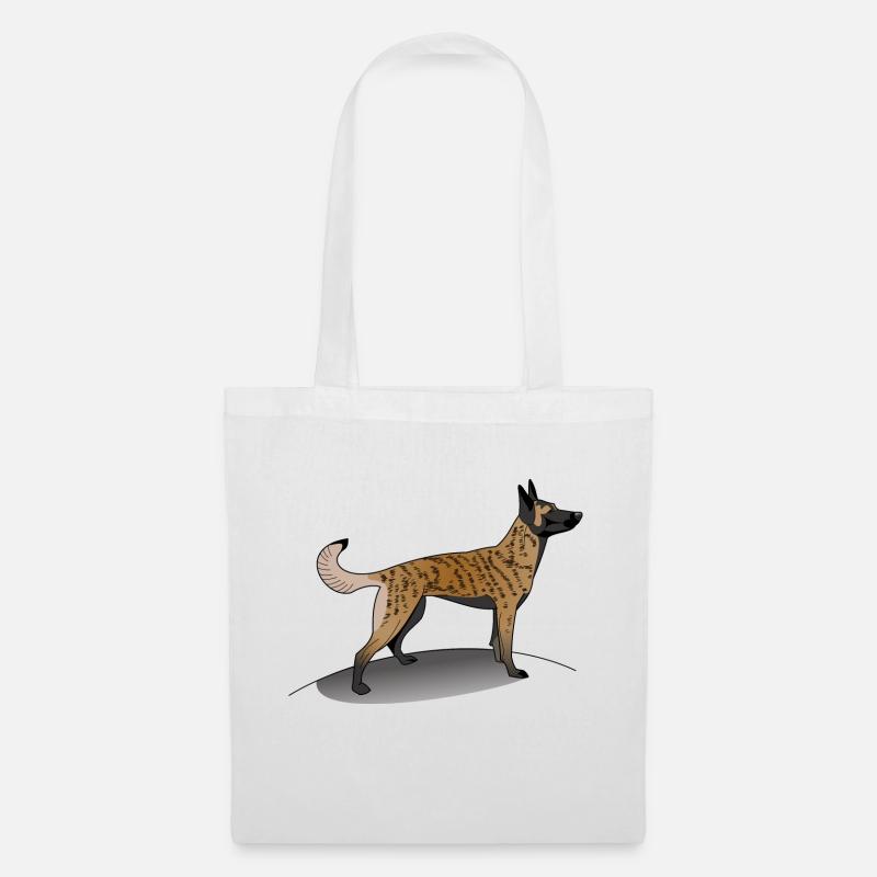 Brindle Dutch Shepherd - Tote Bag - white