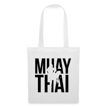 muay thai - Sac en tissu - blanc - Devant