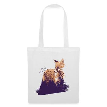 Fox nature art gift forest bird - Tote Bag - white - Front