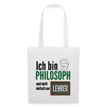 LEHRER PHILOSOPH / Geschenkidee - Stoffbeutel - Weiß - Vorne