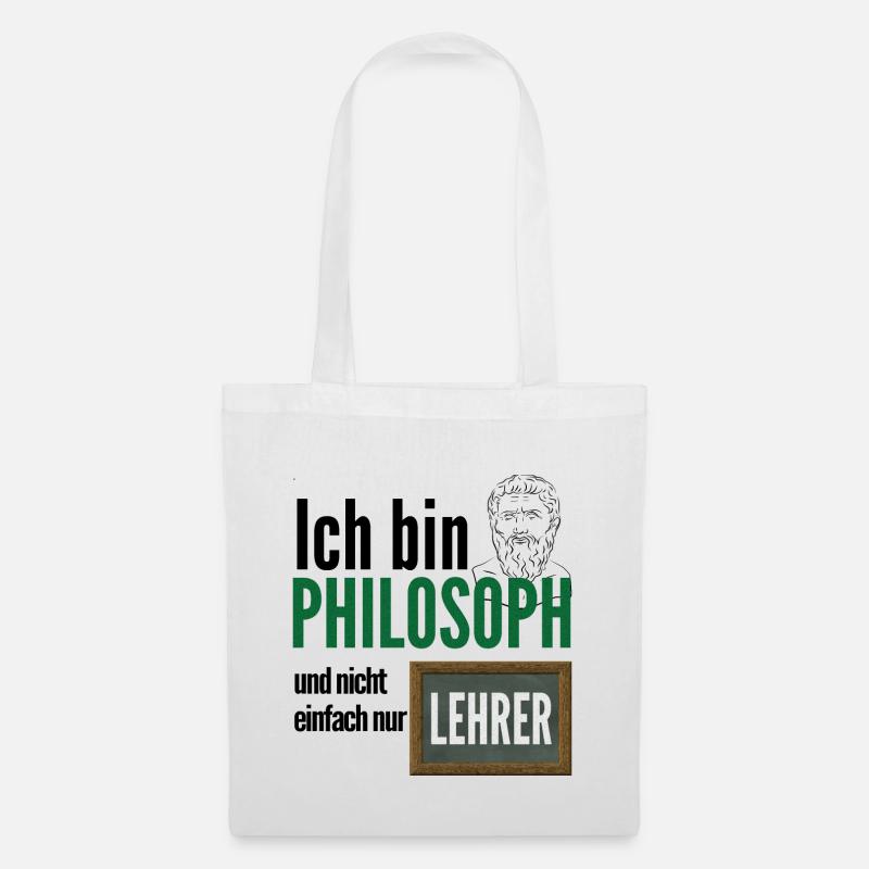 LEHRER PHILOSOPH / Geschenkidee - Stoffbeutel - Weiß