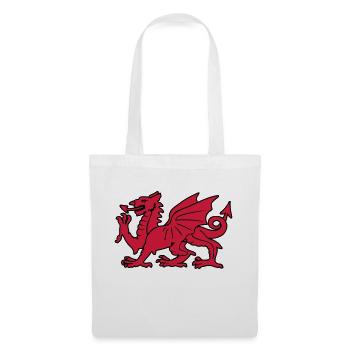 welsh red dragon wales cymru - Tote Bag - white - Front