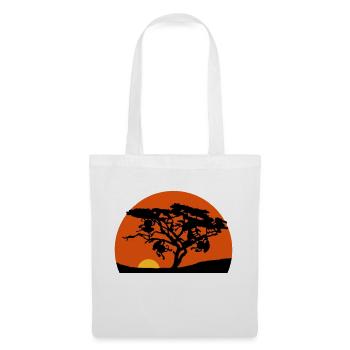 Africa tree sunset monkey - Tote Bag - white - Front