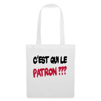 C'est qui le patron ? - Sac en tissu - blanc - Devant