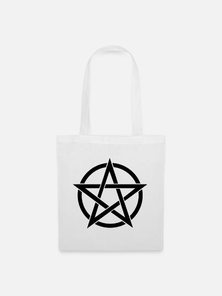 pentagram - Tote Bag - white