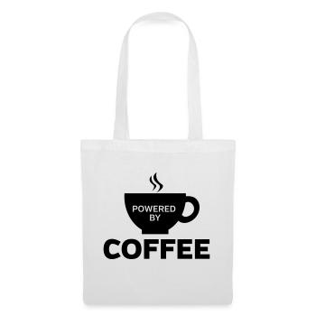 Powered By Coffee - Stoffbeutel - Weiß - Vorne