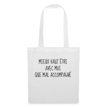 Amour - Couple - Citation - Humour - Comique - Fun - Sac en tissu - blanc - Devant