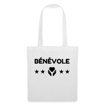 Bénévole / Humanitaire / Solidaire / Aide - Sac en tissu - blanc - Devant