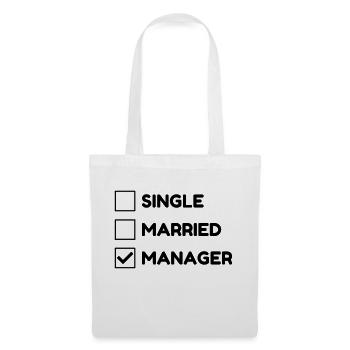 Manager / Chef / Arbeit / Job - Stoffbeutel - Weiß - Vorne