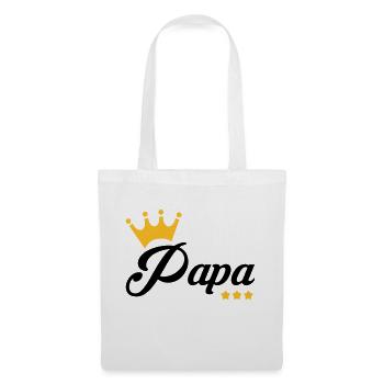 Papa Fête des Pères Naissance Bébé Anniversaire - Sac en tissu - blanc - Devant