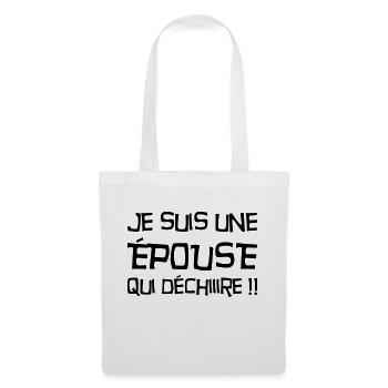 Epoux Mari Mariage Femme Wedding Amour Love - Tote Bag - white - Front