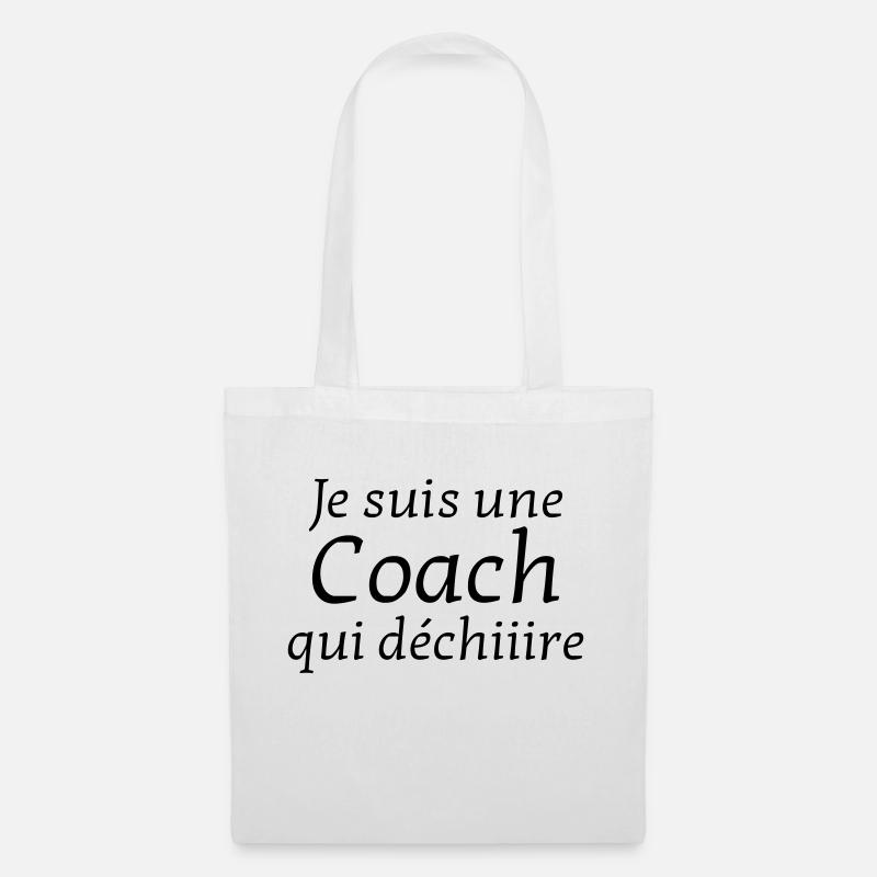 Coach / Coaching / Trainer / Sport - Stoffbeutel - Weiß