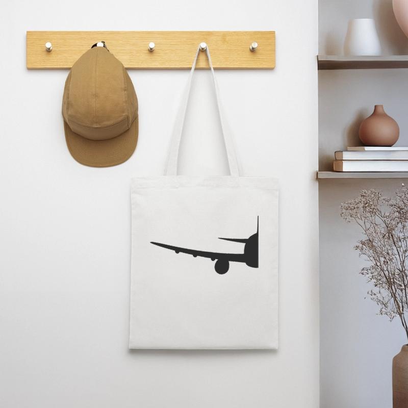 Half half split front front airplane fly pilot mac Tote Bag