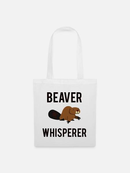 BEAVER: Beaver Whisperer - Stoffbeutel - Weiß