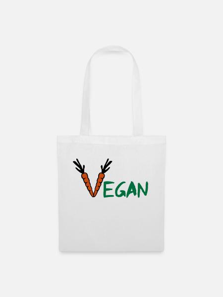 Vegan - Stoffbeutel - Weiß