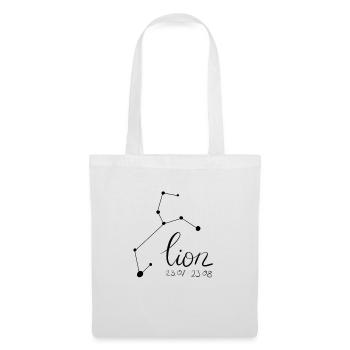 Lion signe astrologique - Sac en tissu - blanc - Devant