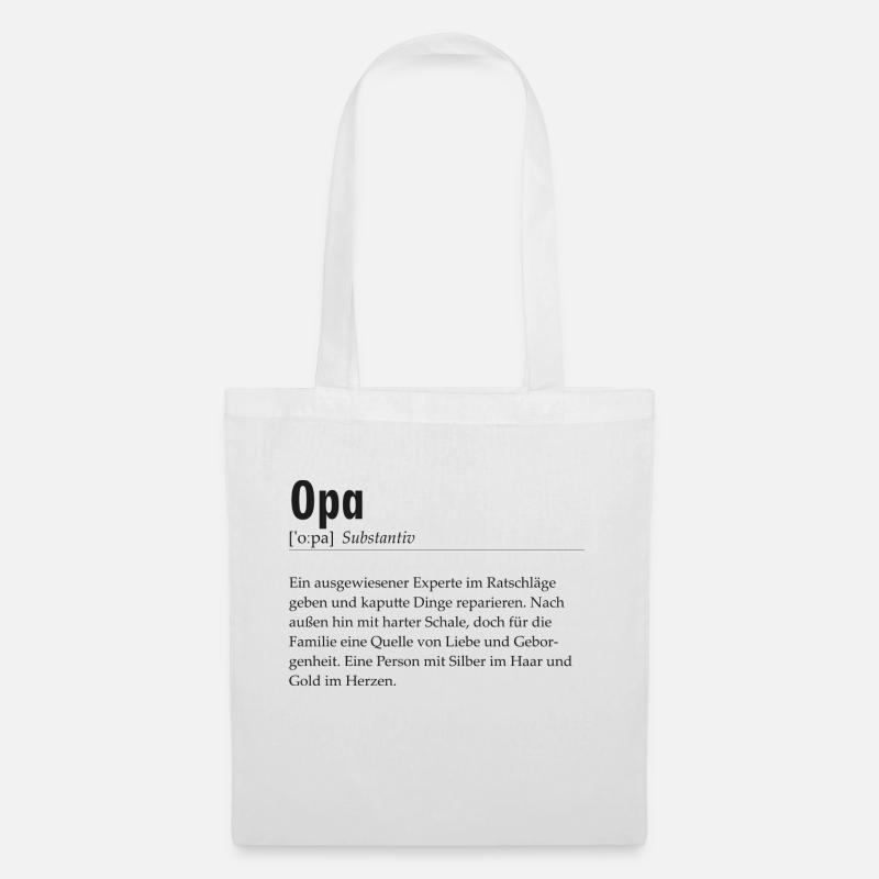 Spruchdesign - Opa - Stoffbeutel - Weiß