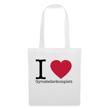 I Love Gyrosteller komplett - Stoffbeutel - Weiß - Vorne