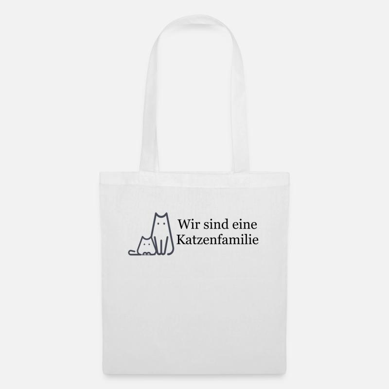 Wir sind eine Katzenfamilie - Stoffbeutel - Weiß