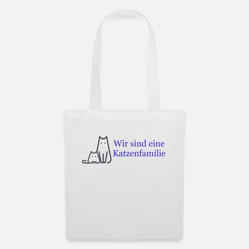Wir sind eine Katzenfamilie - Stoffbeutel - Weiß