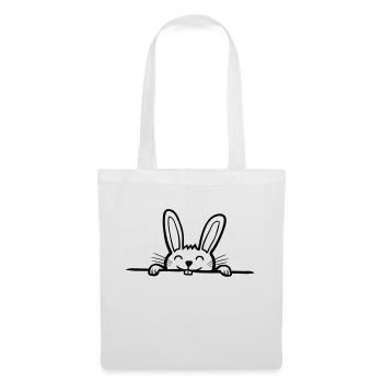 Plancher de lapin caché - Sac en tissu - blanc - Devant
