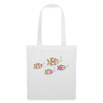 Fish Water Sea Graffiti Dessin des enfants Nature - Sac en tissu - blanc - Devant