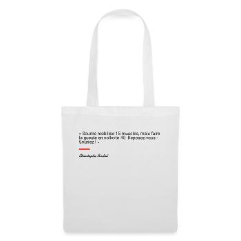 Christophe André - Sac en tissu - blanc - Devant