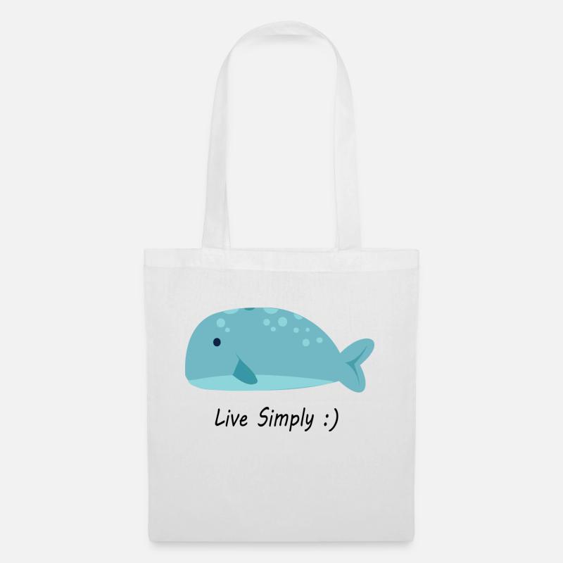 Live Simply - Stoffbeutel - Weiß