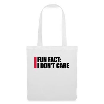 I don't care fact - Tote Bag - white - Front