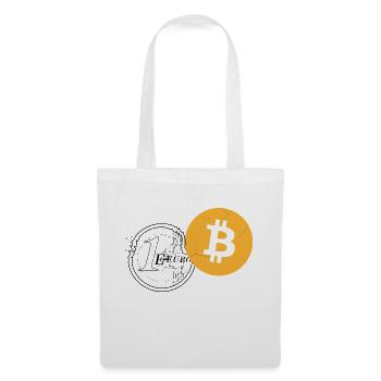 E-euro VS. Bitcoin - Stoffbeutel - Weiß - Vorne