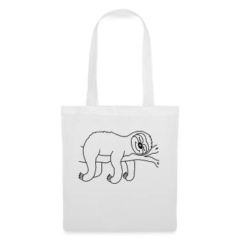 Sommeil paresseux fatigué détendu - Sac en tissu - blanc - Devant