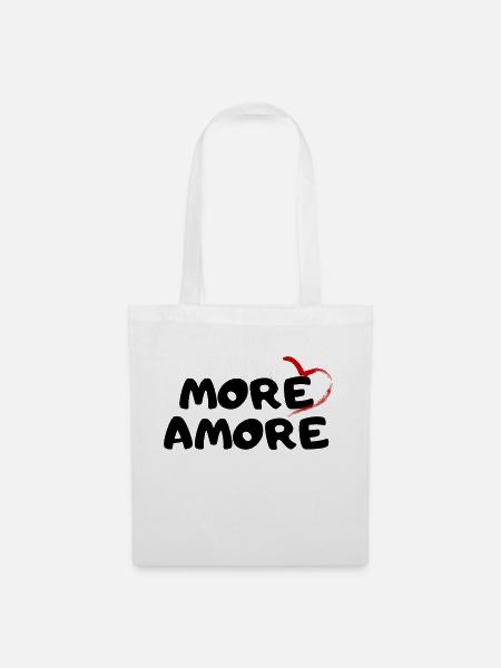 More Amore Lieblingsmensch Valentinstag Geschenk - Stoffbeutel - Weiß
