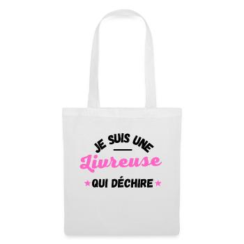 Je suis une livreuse qui déchire - Sac en tissu - blanc - Devant