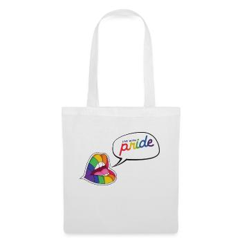 LGBTQ+ Pride Live With Pride Geschenk - Stoffbeutel - Weiß - Vorne