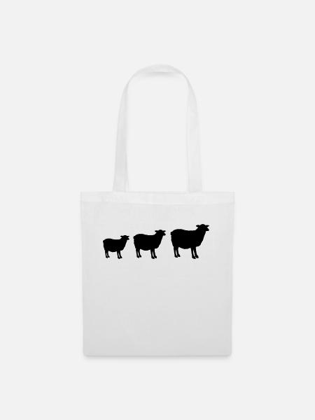 sheep family - Stoffbeutel - Weiß