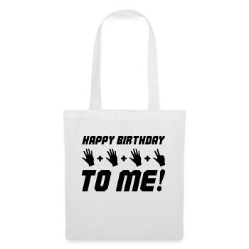 Joyeux anniversaire à moi 18 - Sac en tissu - blanc - Devant