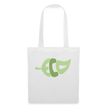 Eco in Blattform - Stoffbeutel - Weiß - Vorne