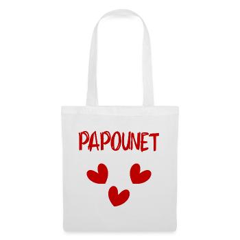 FÊTE DES PÈRES. BONNE FÊTE PAPA. PAPA. BONNE FÊTE - Sac en tissu - blanc - Devant