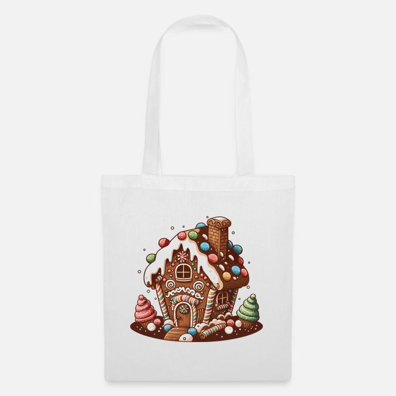 Süße Lebkuchen-Bleibe - Stoffbeutel - Weiß