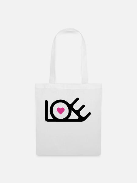 Love it - Stoffbeutel - Weiß