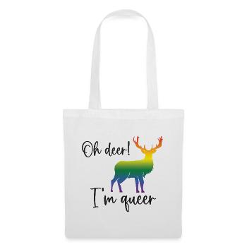 Pride Month LGBTQ - Oh Deer I'm Queer! - Tote Bag - white - Front